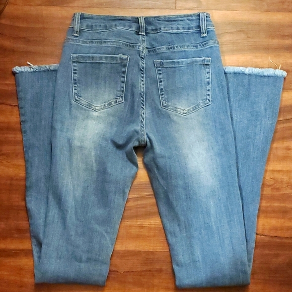 PINK LABEL BRAND WOMEN'S JR SIZE 1 BLUE JEANS - Picture 2 of 7